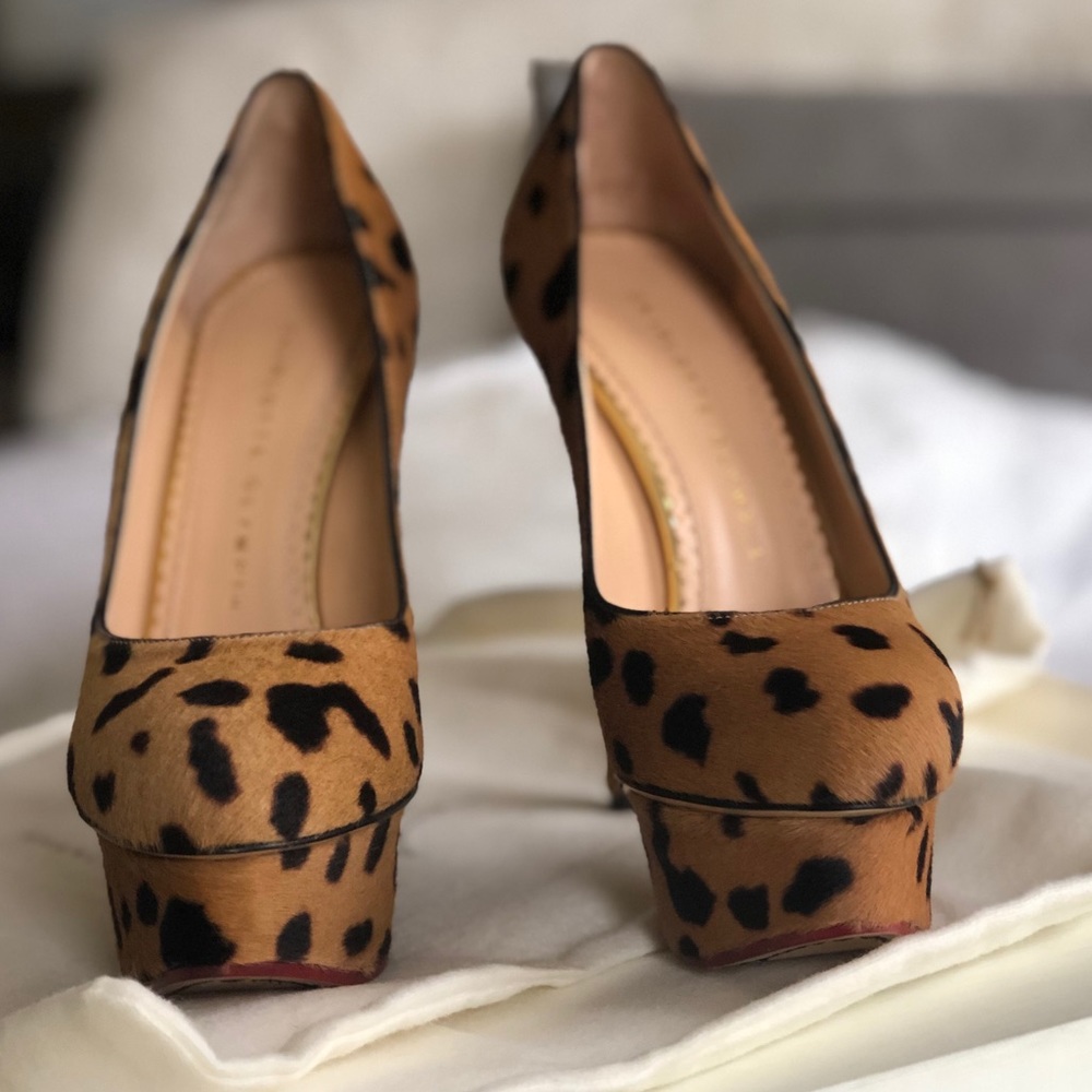 Charlotte Olympia leopard 35.5